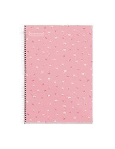 BLOC MIQUELRIUS tapa DURA F 80h 90g CUADRIC4x4 FLORES ROSA