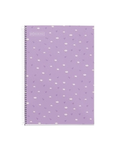 BLOC MIQUELRIUS tapa DURA F 80h 90g CUADRIC4x4 FLORES VIOLETA