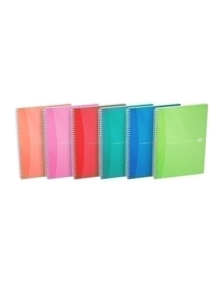 BLOC OXFORD OFFICE MY COLOURS tapa PP A4 90h CUADRIC5x5 CREGLA 90g COLSUR5