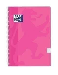 BLOC OXFORD SCHOOL CLASSIC tapa PP F 80h CUADRIC4x4 90g FUCSIA PASTEL