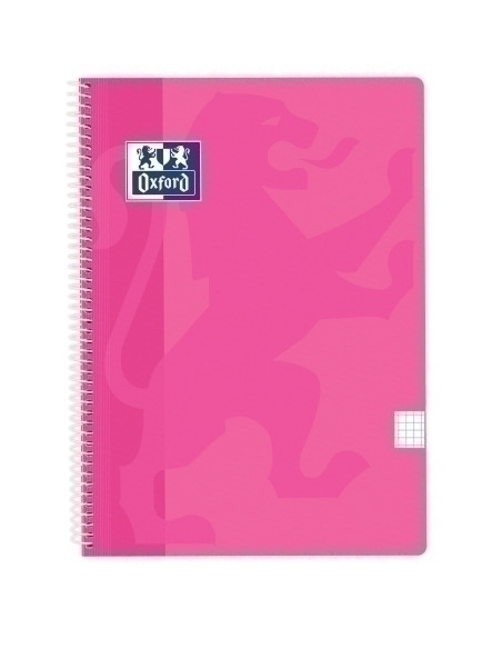 BLOC OXFORD SCHOOL CLASSIC tapa PP F 80h CUADRIC4x4 90g FUCSIA PASTEL