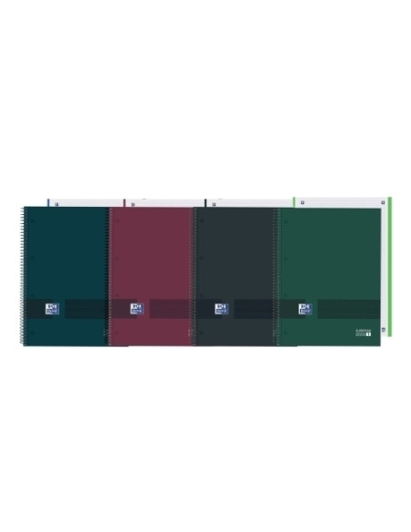 BLOC OXFORD SCHOOL EUBOOK 1 OXFORD&YOU microtapa EXTRA A4 80h CUADRIC5x5 90g SURTIDO NEUTROS 4 col