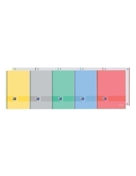BLOC OXFORD SCHOOL EUBOOK 1 OXFORD&YOU microtapa EXTRA A4 80h HORIZONTAL 90g SURTIDO PASTEL 5 col