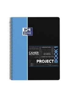 BLOC OXFORD STUDENT PROJECTBOOK 1 microtapa PP A4 80h CUADRIC5x5 90g AZUL