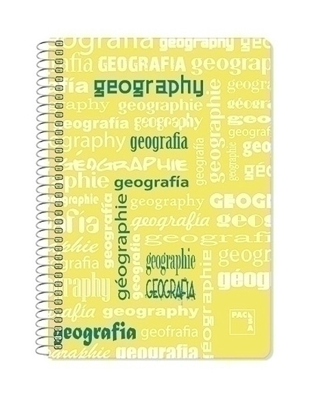BLOC PACSA ASIGNATURAS tapa PP 4 80h CUADRIC4x4 90g GEOGRAFIA
