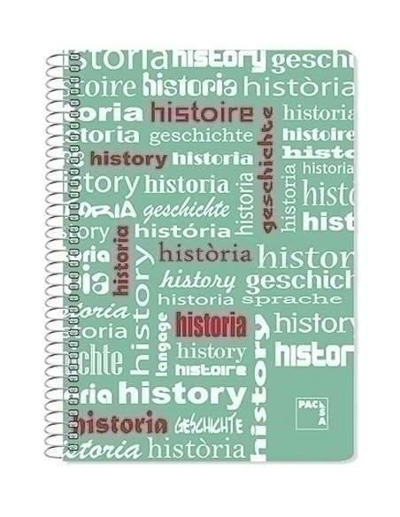 BLOC PACSA ASIGNATURAS tapa PP 4 80h CUADRIC4x4 90g HISTORIA
