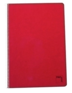 BLOC PACSA INSTITUT tapa DURA F 100h HORIZONTAL 60g ROJO