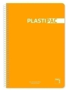 BLOC PACSA PLASTIPAC tapa PP F 80h CUADRIC4x4 90g NARANJA