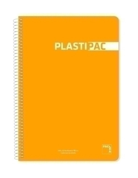 BLOC PACSA PLASTIPAC tapa PP F 80h CUADRIC4x4 90g NARANJA