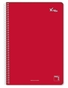 BLOC PACSA XTRA tapa EXTRA 4 80h PAUTA 25 60g ROJO