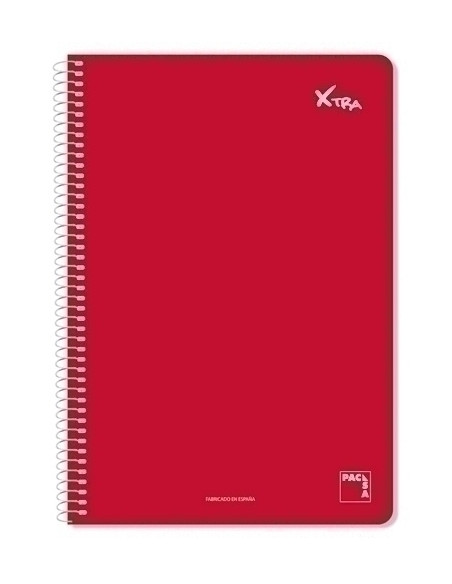 BLOC PACSA XTRA tapa EXTRA 4 80h PAUTA 25 60g ROJO