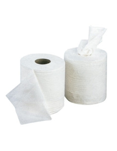 BOBINA DE PAPEL MECHA 100 CELULOSA GOFRADA 2 CAPAS 130 METROS