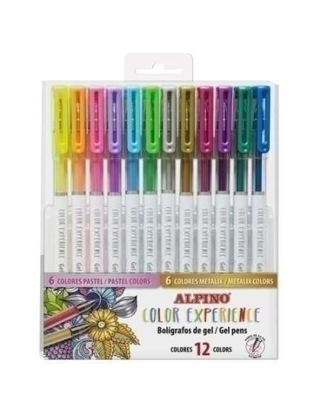 BOLIGRAFO ALPINO COLOR EXPERIENCE COLORS GEL PENS 08 mm  CAJA de 12
