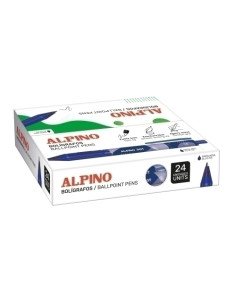 BOLIGRAFO ALPINO DOT UNICOLOR 1mm  AZUL CAJA de 24