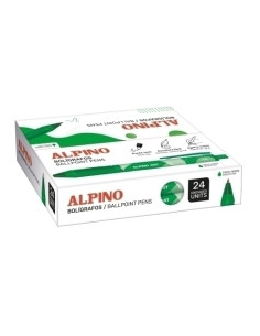 BOLIGRAFO ALPINO DOT UNICOLOR 1mm  VERDE CAJA de 24