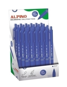 BOLIGRAFO ALPINO SOFT TOUCH 1mm  EXPOSITOR de 24