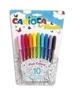 BOLIGRAFO CARIOCA FIORELLA FLUO SURTIDO estuche de 10