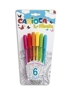 BOLIGRAFO CARIOCA FIORELLA FLUO SURTIDO estuche de 6