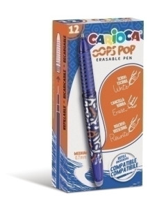 BOLIGRAFO CARIOCA OOPS POP BORRABLE AZUL CAJA DE 12