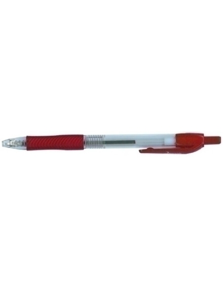 BOLIGRAFO DISNAK RETRACTIL 201 GRIP ROJO