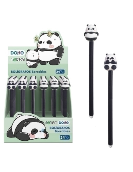 BOLIGRAFO DOHE  PANDA BORRABLE SURTIDO EXPOSITOR DE 24 2 mod
