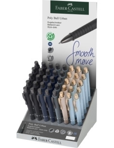 BOLIGRAFO FABER CASTELL GRIP POLY BALL XB SURTIDO EXPOSITOR de 40