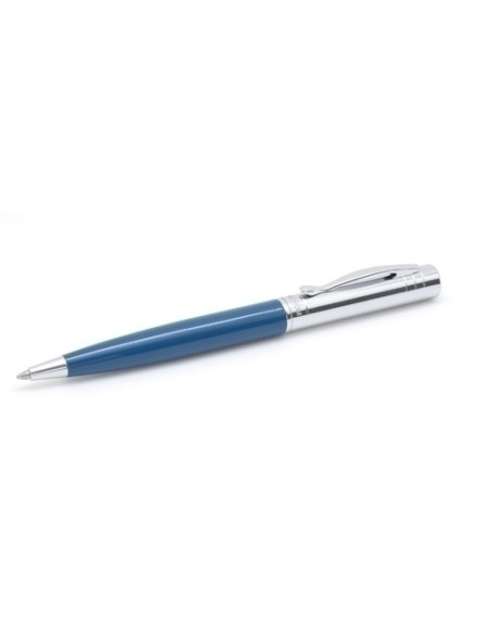 BOLIGRAFO INOXCROM VISTA METALICO LACADO AZUL