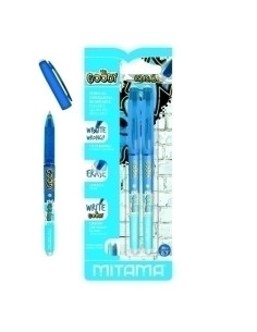 BOLIGRAFO MITAMA GOODY BORRABLE AZUL BLISTER de 2