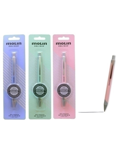 BOLIGRAFO MOLIN OBLIQUE PASTEL BLISTER DE 1