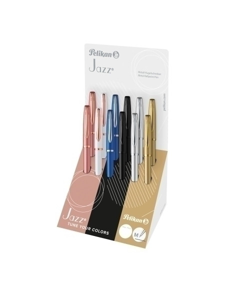 BOLIGRAFO PELIKAN JAZZ NOBLE ELEGANCE COLLECTION SURTIDO EXPOSITOR de 12 605984KIT