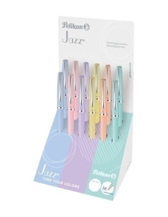 BOLIGRAFO PELIKAN JAZZ PASTEL COLLECTION SURTIDO EXPOSITOR de 12 603386kit