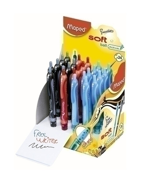 BOLIGRAFO RT MAPED FREEWRITER BALL EXPOSITOR de  24