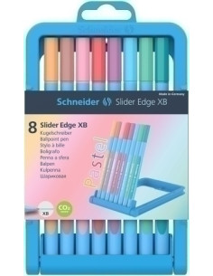 BOLIGRAFO SCHNEIDER SLIDER EDGE COLORES PASTEL ESTUCHE SURTIDO de 8