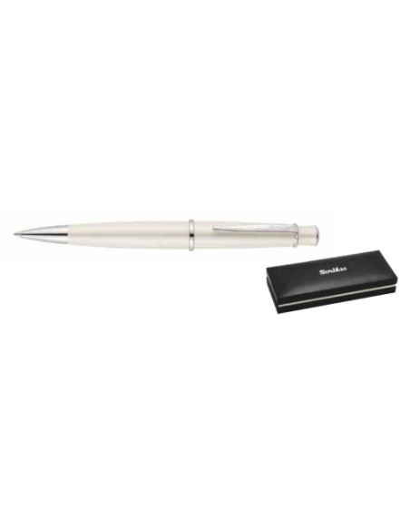BOLIGRAFO SCRIKSS CHIC 62 PERLESCENTE BLANCO en ESTUCHE PREMIUM