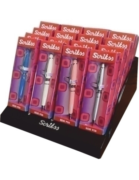 BOLIGRAFO SCRIKSS MINI SURTIDO EXPOSITOR de 20 5 colores