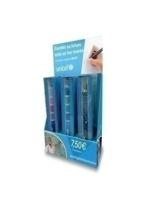 BOLIGRAFO UNICEF SOLIDARIO SURTIDO EXPOSITOR DE 9 3 mod