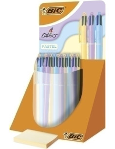 BOLIGRAFO de 4 COLORES BIC PASTEL EXPOSITOR de 30
