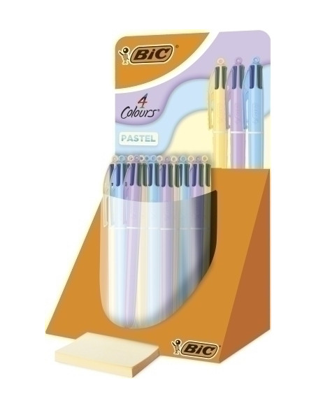 BOLIGRAFO de 4 COLORES BIC PASTEL EXPOSITOR de 30