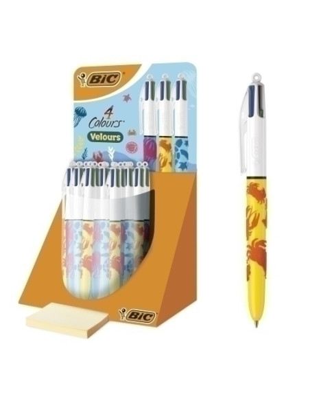 BOLIGRAFO de  4 COLORES BIC TERCIOPELO BOTE DE 30