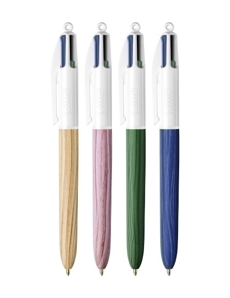 BOLIGRAFO de 4 COLORES BIC WOOD