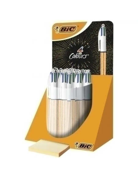 BOLIGRAFO de 4 COLORES BIC FROZEN ORO EXPOSITOR de 30