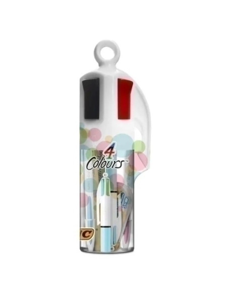 BOLIGRAFO de 4 COLORES BIC MIX MEGATUBO PASTEL 19 ud