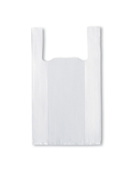 BOLSA CAMISETA BLANCA NORMATIVA UNE 60x70 cm PAQUETE de 50 GALGA 200