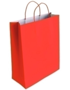 BOLSA de PAPEL ANDINA CELULOSA BLANCA 40x46x18 cm ROJO PAQUETE de 25