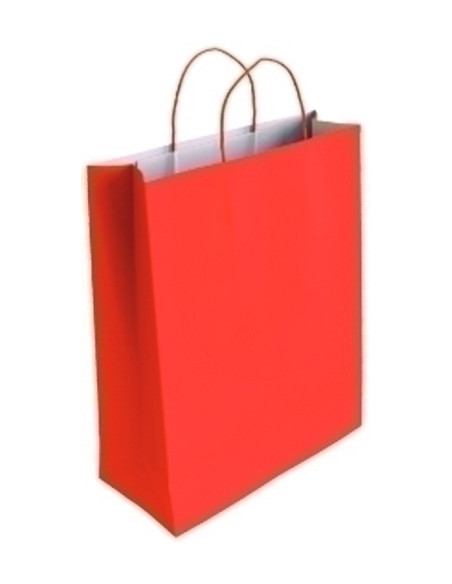 BOLSA de PAPEL ANDINA CELULOSA BLANCA 40x46x18 cm ROJO PAQUETE de 25