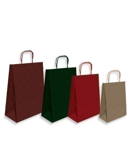 BOLSA de PAPEL ANDINA KRAFT LISO 18x24x8 cm CRUDONATURAL PAQUETE de 50
