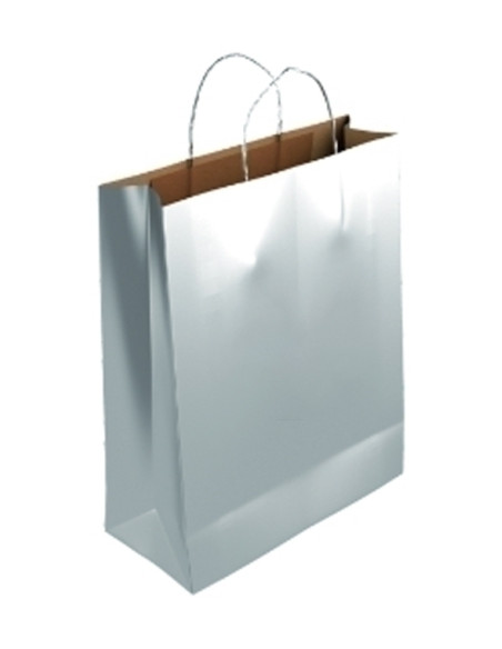 BOLSA de PAPEL ANDINA KRAFT LISO 40x46x18 cm CRUDOPLATA PAQUETE de 25