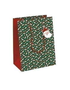 BOLSA de PAPEL CLAIREFONTAINE EXCELLIA DECORADO 25x22x10 cm PAPA NOEL NAVIDAD PACK DE 6