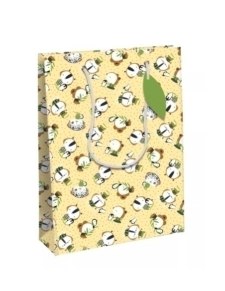 BOLSA de PAPEL CLAIREFONTAINE EXCELLIA DECORADO CASAS 33x27x14cm COLEGAS PACK DE 6