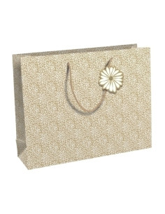 BOLSA de PAPEL CLAIREFONTAINE KRAFT DECORADO 37x27x12 cm NATURE PACK DE 6